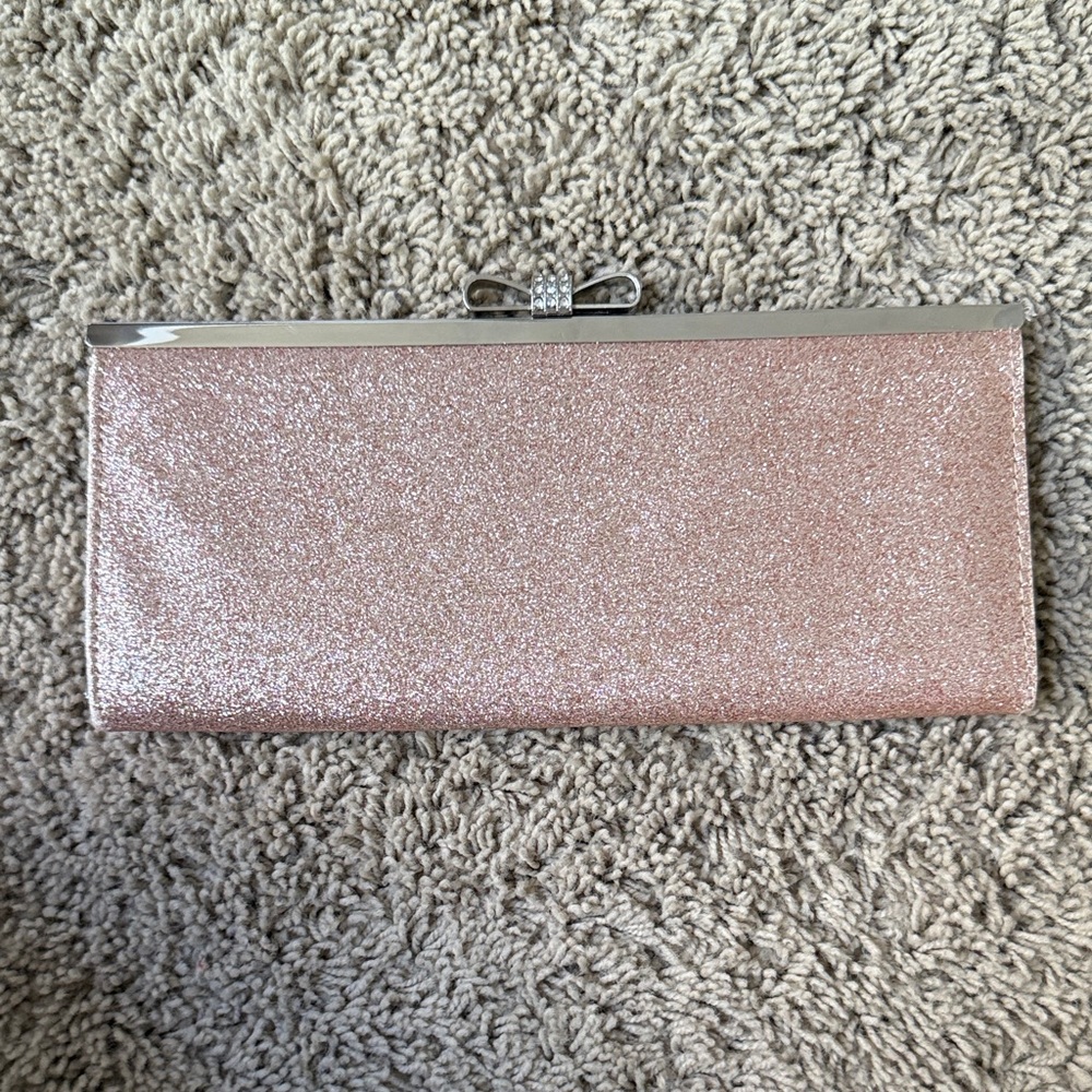 INC International Concepts Sparkling Rose Gold Clutch